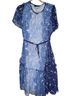 Lane Bryant 100% Polyester 100% Polyester Floral Blue Cocktail Dress Size 10 - photo 1