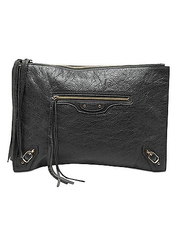Balenciaga Lambskin Motocross Classic Zip Around Flat Clutch (view 1)