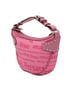 Versace 100% Canvas Pink Canvas Gothic Logo Repeat Handbag One size - photo 3