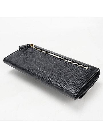 Prada PRADA Prada Bi-fold Long Wallet 1MH132 Saffiano Leather Women's Black (view 2)
