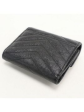 Saint Laurent SAINT LAURENT Threefold Wallet, Monogram Pattern, Women's, Black (Model 403943) (view 2)