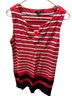 Talbots Stripes Red White Black Sleeveless Top Size M - photo 1