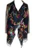 Anu Floral Multi Color Black Wrap Size XL - photo 1