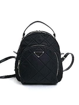 Prada PRADA Tessuto Impunto Backpack/Daypack, Black, 1BZ066 2AS3 F0002, Women's (view 1)