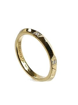 Tiffany & Co. TIFFANY&Co. Tiffany 18K Yellow Gold True Band Ring with Diamonds, 3.4g, Women's (view 2)