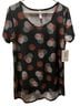 Lularoe Polka Dots Black Multi Color Short Sleeve Blouse Size M - photo 1