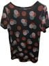 Lularoe Polka Dots Black Multi Color Short Sleeve Blouse Size M - photo 2