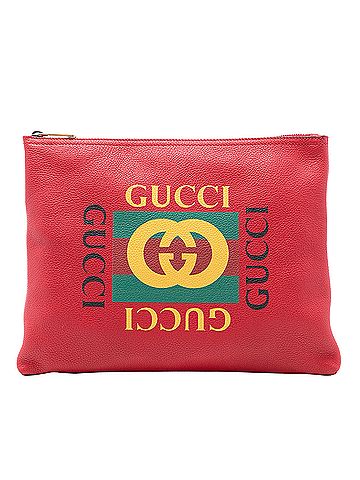 Gucci Medium Leather Logo Portfolio Clutch (view 1)