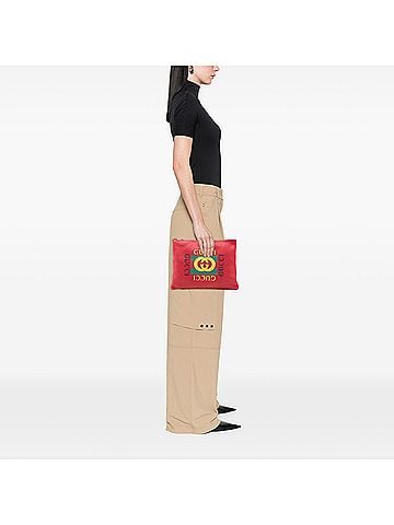 Gucci Medium Leather Logo Portfolio Clutch (view 2)