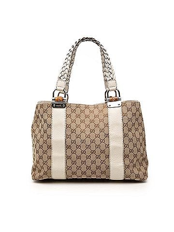 Gucci Medium GG Canvas Bamboo Libeccio Tote (view 1)
