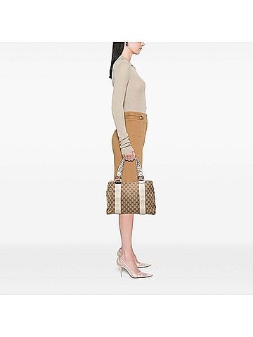 Gucci Medium GG Canvas Bamboo Libeccio Tote (view 2)