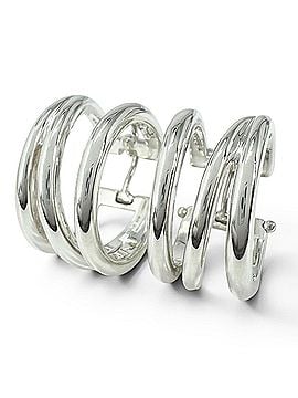 Tiffany & Co. TIFFANY&Co. Tiffany Diagonal SV925 Hoop Earrings (Pair) - Made in Italy, Weight 14g, Women's, Comes with Box and Dust Bag. (view 1)