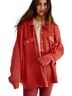 FP One 100% Cotton Solid Red Jacket Size S - photo 1