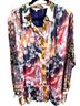 John Mark 53% Viscose 47% Rayon 100% Rayon 80% Rayon 20% Nylon Floral Multi Color Button-Down Shirt Size 1X - photo 1