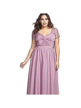 Adrianna Papell Beaded Gathered Front A-Line Chiffon Dress Cocktail Dress (view 1)