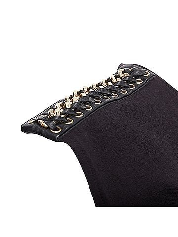 Balmain Balmain Metal Chain Lamb Leather Trim Cotton Tank Top (view 2)