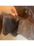 Wildfox 100% Polyester 100% Polyurethane Solid Brown Faux Leather Jacket Size L - photo 11