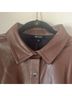 Wildfox 100% Polyester 100% Polyurethane Solid Brown Faux Leather Jacket Size L - photo 6
