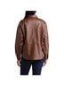 Wildfox 100% Polyester 100% Polyurethane Solid Brown Faux Leather Jacket Size L - photo 2