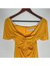 Self-Portrait Solid Yellow Cocktail Dress Size 8 - photo 6