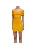 Self-Portrait Solid Yellow Cocktail Dress Size 8 - photo 1