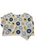 Francesca's Graphic Blue Yellow Top Size S - photo 1