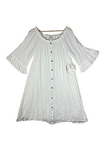Naif Naif Crinkle Rayon Ruffle Mini Dress Casual Dress (view 1)