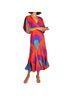 Rhode 100% Cotton Graphic Red Blue Casual Dress Size XS - photo 1