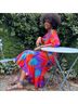 Rhode 100% Cotton Graphic Red Blue Casual Dress Size XS - photo 4