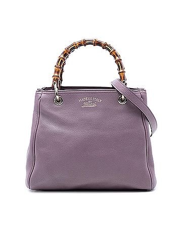 Gucci Small Calfskin Bamboo Shopper Satchel (view 1)