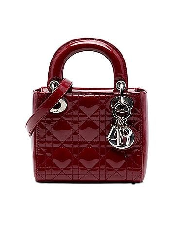 Dior Mini Patent Cannage Lady Dior (view 1)