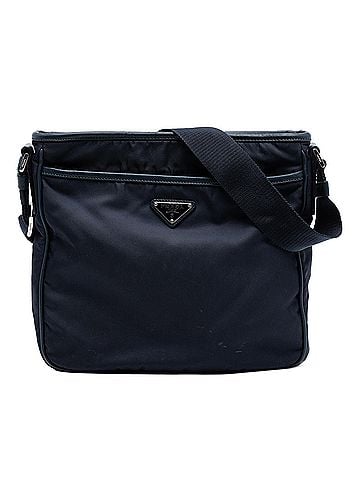 Prada Saffiano Trimmed Tessuto Zip Top Crossbody (view 1)