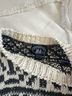 boat house row 100% Cotton Aztec Or Tribal Print Black White Wool Pullover Sweater Size M - photo 3