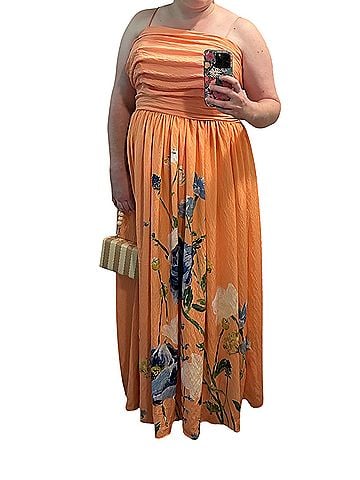 Anthropologie The Lorelei Ruched-Bodice Midi Dress Cocktail Dress (view 1)