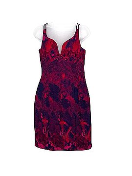 Aidan Mattox spaghetti strap jacquard  Cocktail Dress (view 1)
