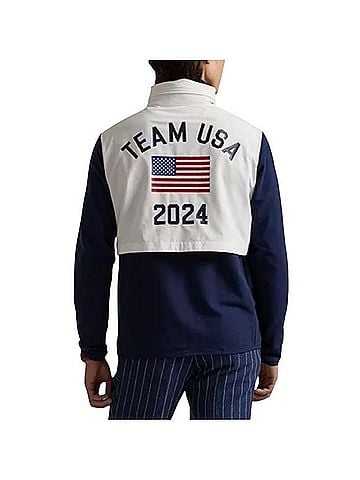 Polo by Ralph Lauren Team USA 2024 Summer Olympics Villagewear Hybrid Full-Zip Terry Hoodie Track Jacket (view 2)