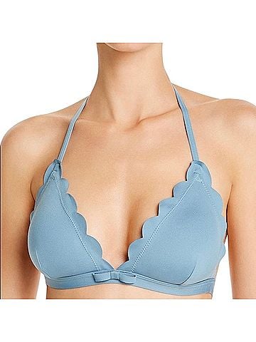 Kate Spade New York Scalloped Triangle Bikini Top Swimsuit Top (view 1)