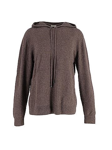 Dries Van Noten Dries Van Noten Hooded Sweater with Pockets in Brown Wool (view 1)