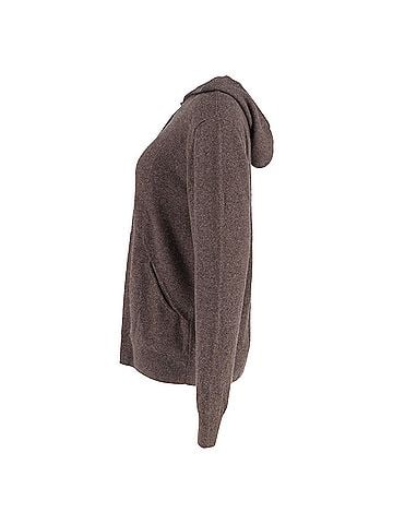 Dries Van Noten Dries Van Noten Hooded Sweater with Pockets in Brown Wool (view 2)
