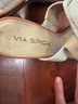 Via Spiga 100% Leather White Tan Sandals Size 5 1/2 - photo 4