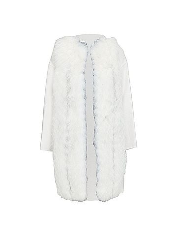 Fendi Fendi fox fur double faced cashmere long coat (view 1)