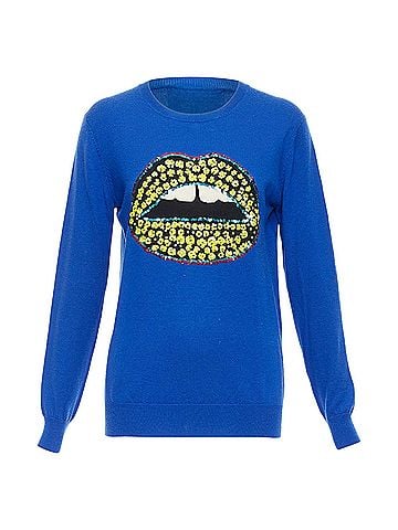 Markus Lupfer Markus Lupfer merino wool sequin lip sweater (view 1)