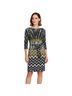 Ellen Tracy 95% Polyester 5% Spandex 100% Polyester Chevron-herringbone Black White Yellow Casual Dress Size 8 - photo 1