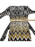 Ellen Tracy 95% Polyester 5% Spandex 100% Polyester Chevron-herringbone Black White Yellow Casual Dress Size 8 - photo 8