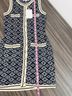 Heartloom Chevron-herringbone Blue Ivory Cocktail Dress Size S - photo 7