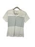 Nike 100% Polyester Stripes White Green Polo Size M - photo 1