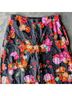 Robert Rodriguez Floral Black Pink Orange Linen Pants Size 6 - photo 4