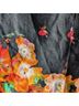 Robert Rodriguez Floral Black Pink Orange Linen Pants Size 6 - photo 6
