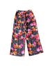 Robert Rodriguez Floral Black Pink Orange Linen Pants Size 6 - photo 2