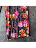 Robert Rodriguez Floral Black Pink Orange Linen Pants Size 6 - photo 9